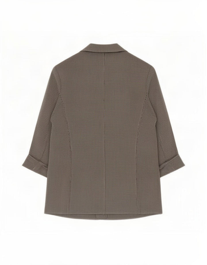 Elements Damen-Hemd mit 3/4-Ärmeln, UK 16, Größe L, Schwarz, Gingham-Viskose