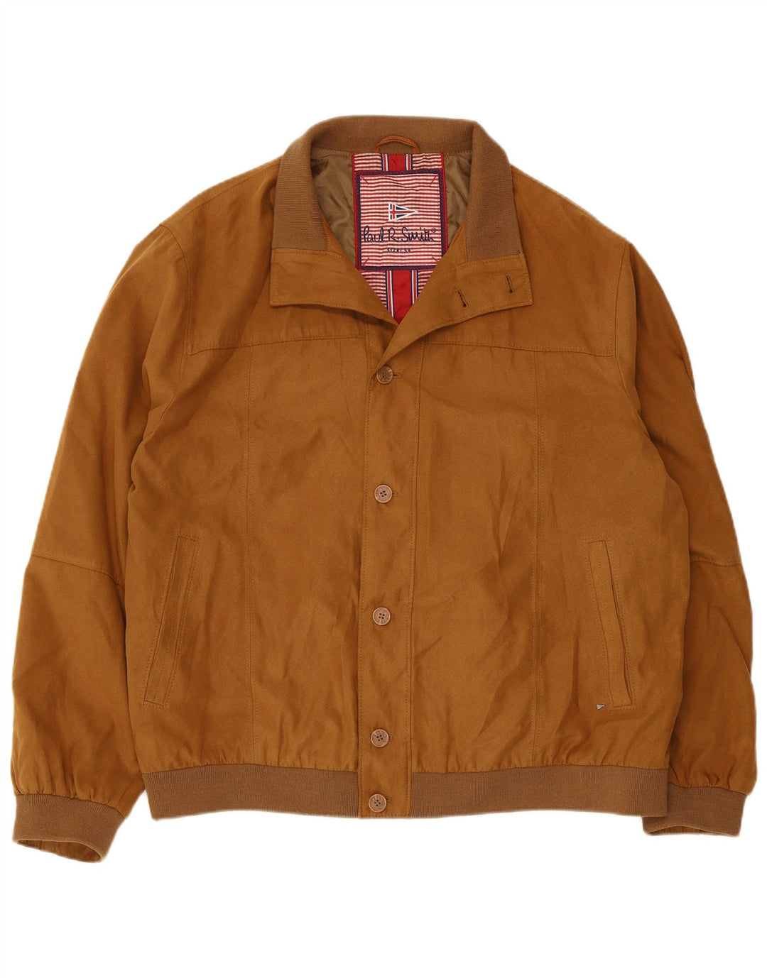 Vintage Herren Bomberjacke IT 54 2XL Beige Polyester