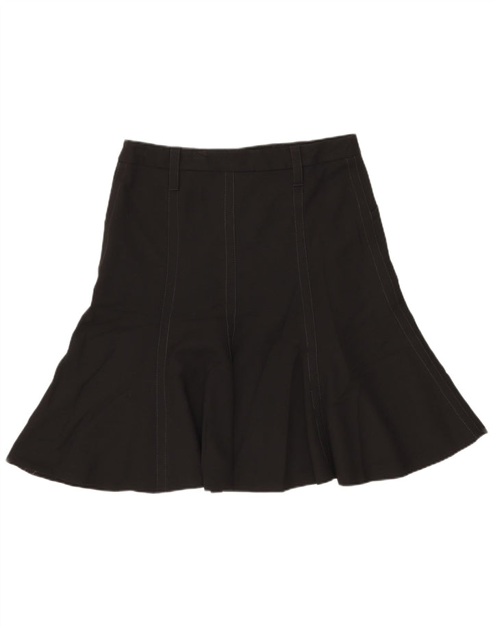 Zara Damen A-Linien-Rock EU 42 Large W32 Schwarzer Rayon