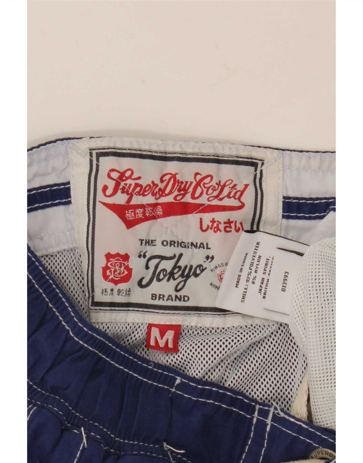 Superdry Herren-Badeshorts mit Grafik, mittelgroß, Marineblau, Polyester