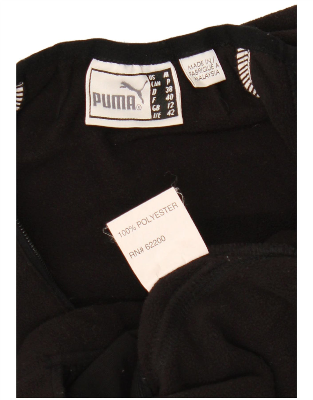 Puma Damen Fleecejacke UK 12 Medium Schwarz Polyester