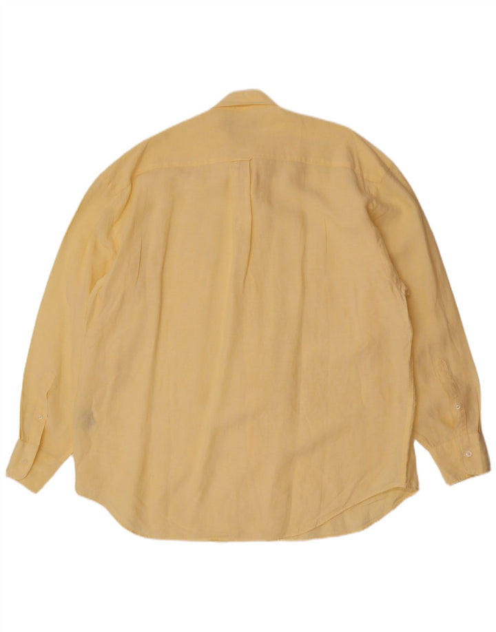 Nautica Herrenhemd XL Gelbes Leinen
