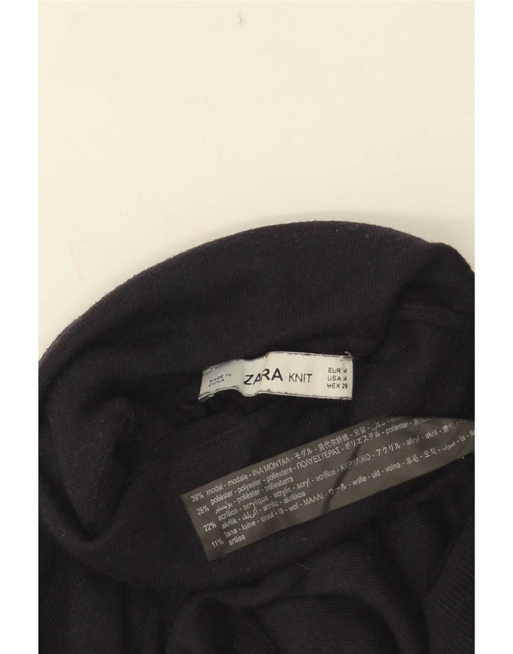 Zara Damen-Pullover mit Rollkragen, UK 12, mittelblau, Modal
