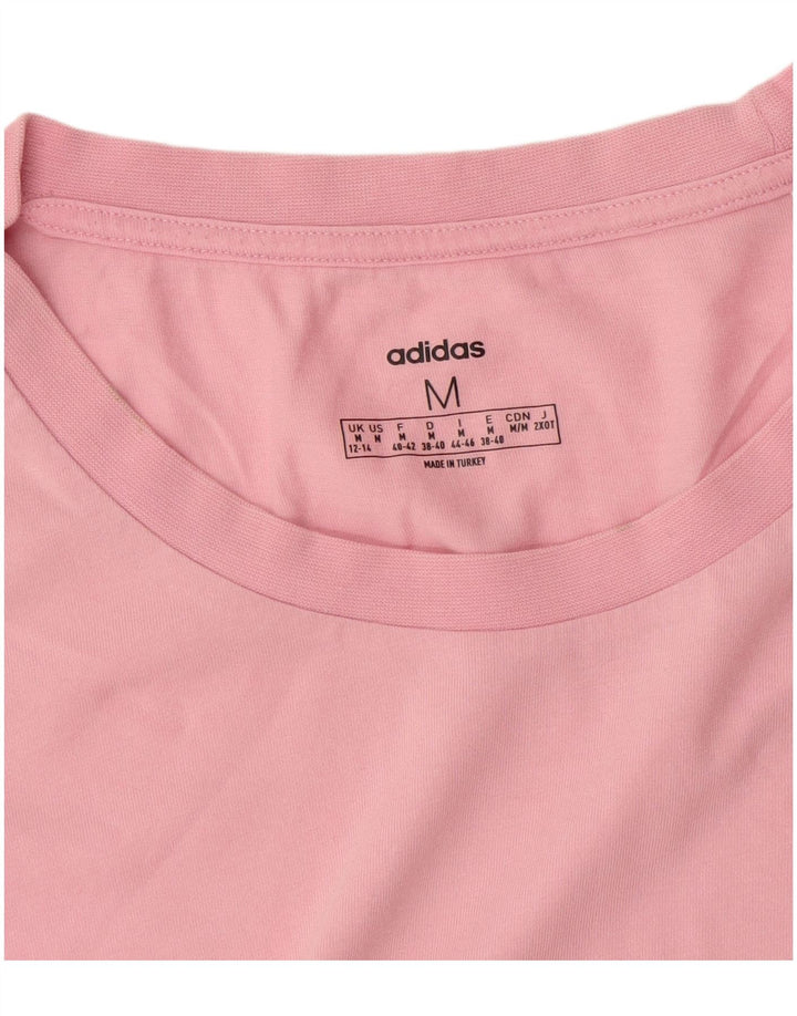 Adidas Damen T-Shirt Top UK 12/14 Mittelrosa