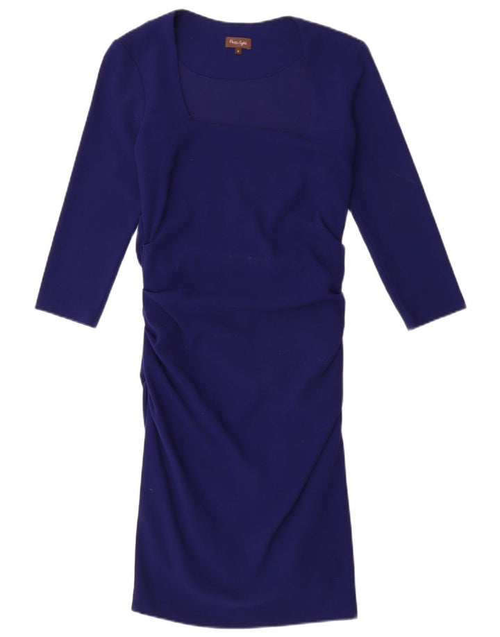 PHASE EIGHT Damen figurbetontes Kleid mit 3/4-Ärmeln, Größe S, Blau, Polyester