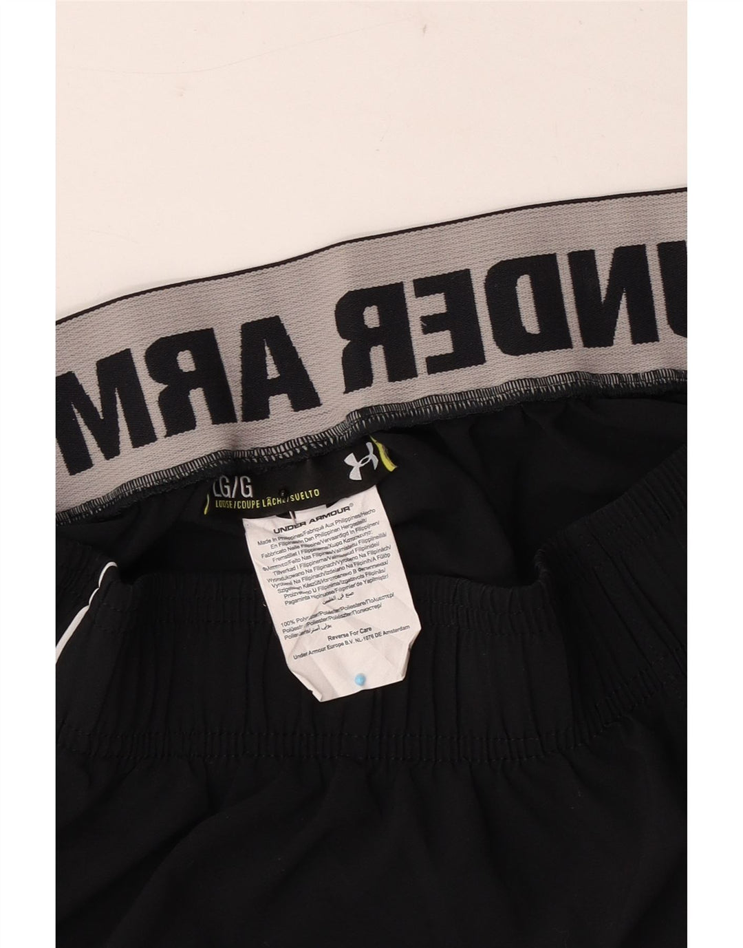 Under Armour Herren-Sportshorts mit Grafik, groß, schwarzes Farbblock-Polyester