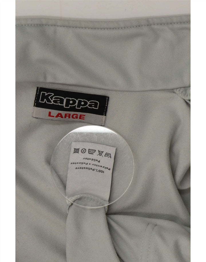 Kappa Herren-Trainingsanzug-Topjacke, großes graues Polyester