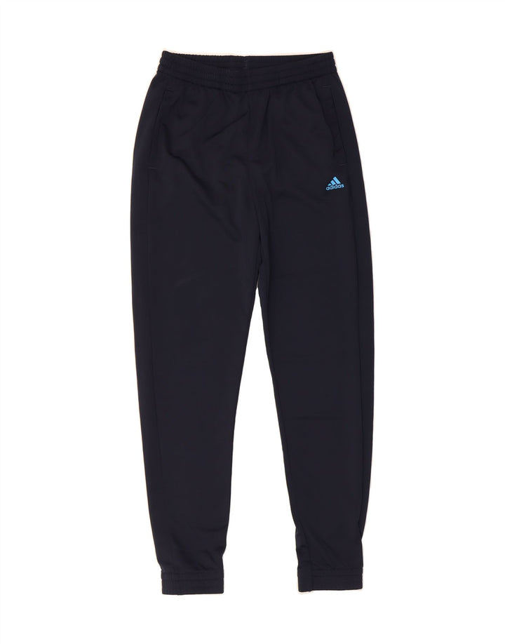 ADIDAS Boys Tracksuit Trousers Joggers 13-14 Years Navy Blue Polyester Vintage Adidas and Second-Hand Adidas from Messina Hembry 