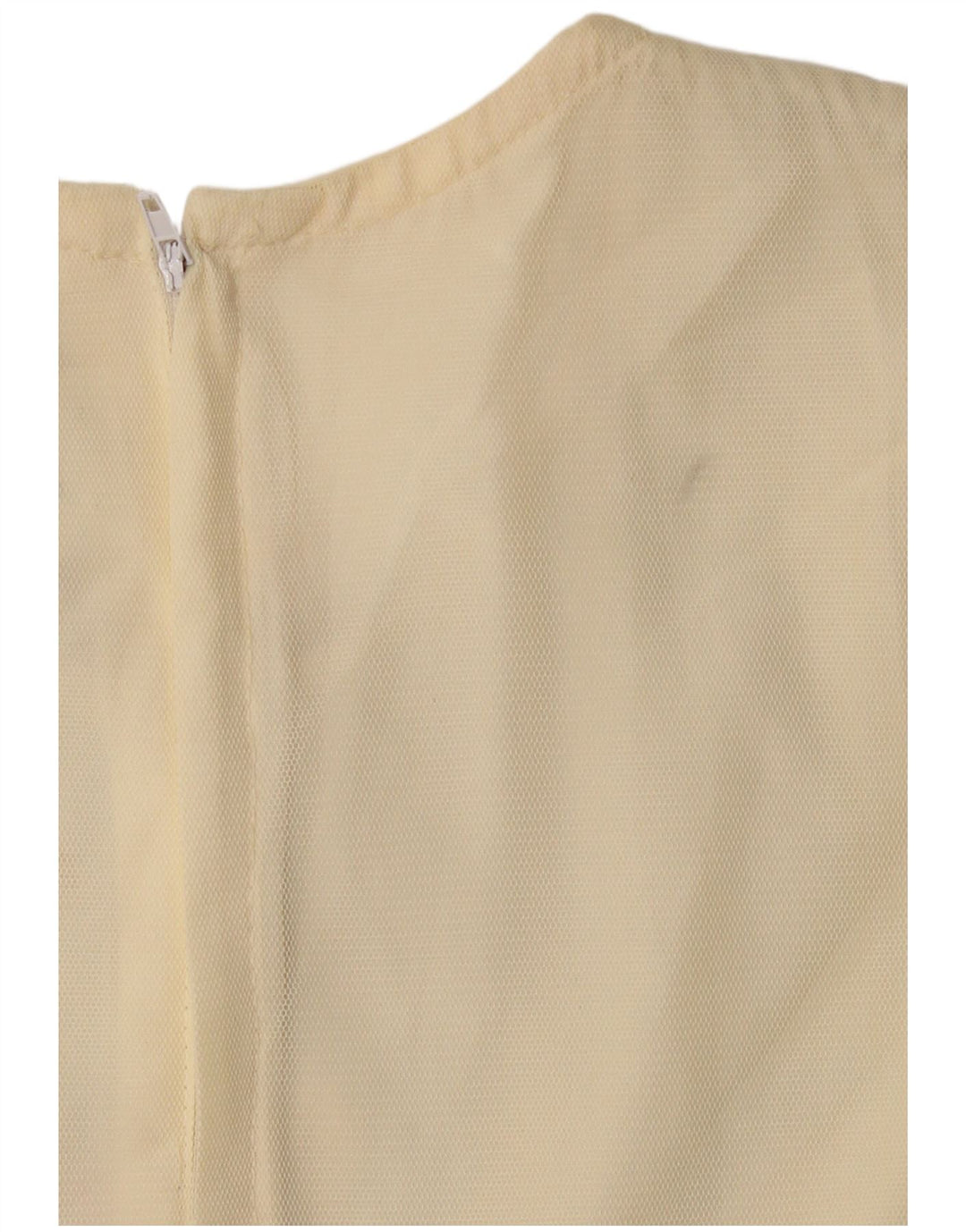 VINTAGE Damen Langarm-A-Linien-Kleid US 6 Medium Beige Floral