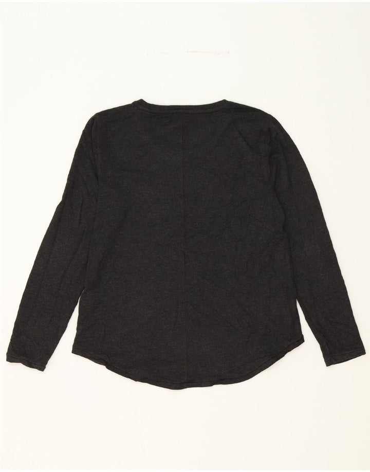 J. CREW Womens Top Long Sleeve UK 16 Large Black Modal Vintage J. Crew and Second-Hand J. Crew from Messina Hembry 