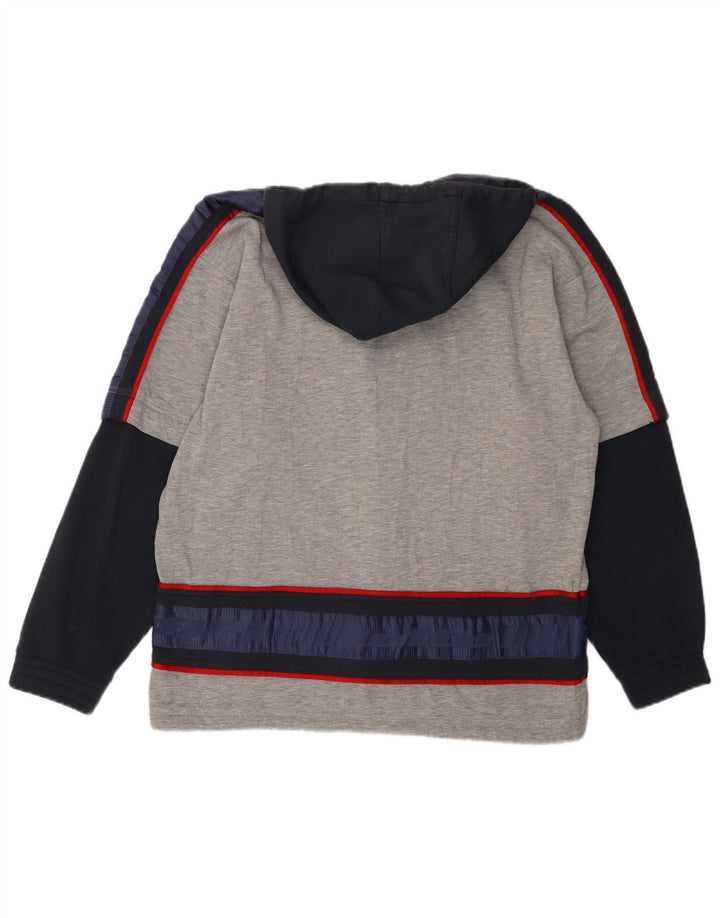 LOTTO Herren-Trainingsanzugoberteil mit Grafik, UK 38/40, Mittelgrau, Farbblock