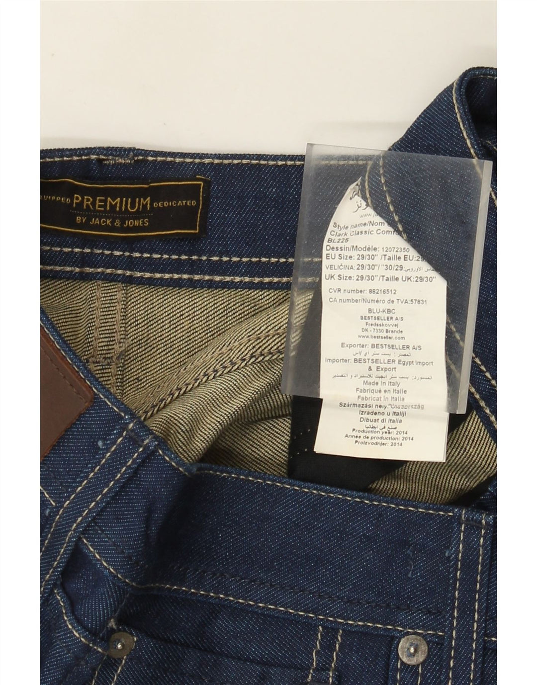 Jack & Jones Herren Straight Jeans W29 L30 Blaue Baumwolle