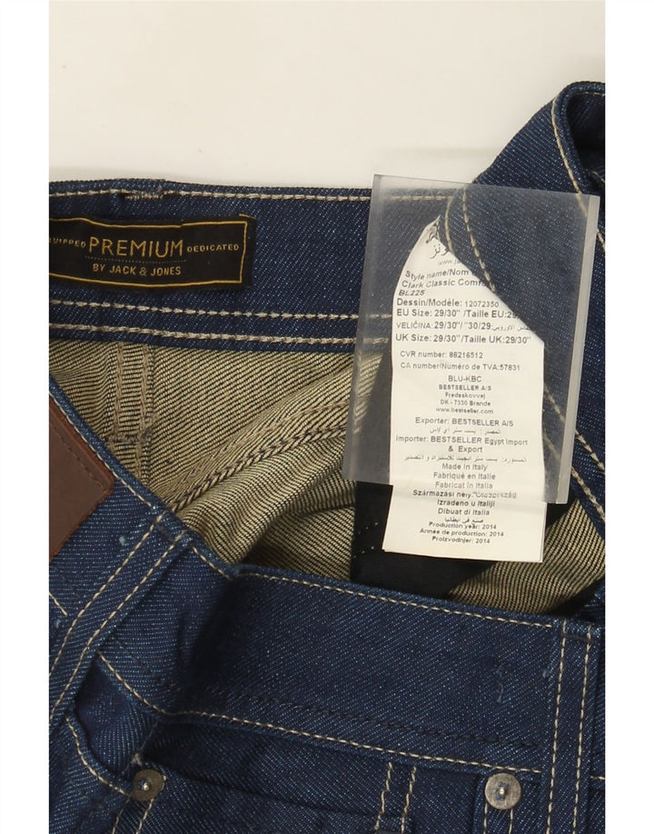 Jack & Jones Herren Straight Jeans W29 L30 Blaue Baumwolle