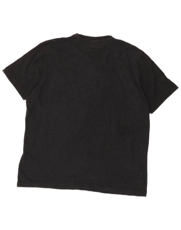Ellesse Herren T-Shirt Top Large Schwarz Baumwolle