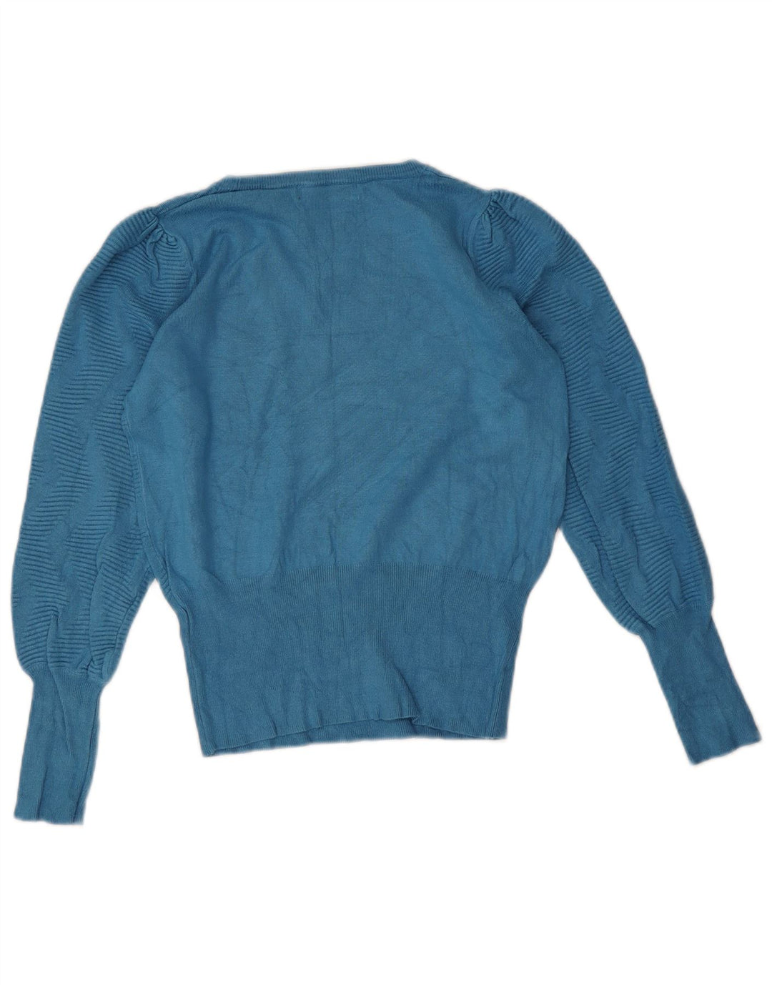 Marks & Spencer Damen-Pullover mit U-Boot-Ausschnitt, Gr. 10, kleiner blauer Chevron