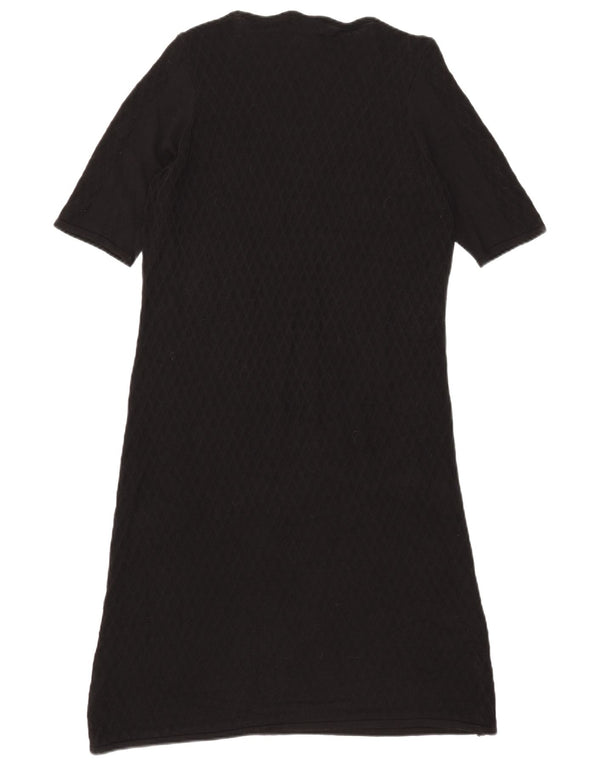 Marks & Spencer Damen Per Una Kurzarm-Pulloverkleid UK 16 Large Schwarz
