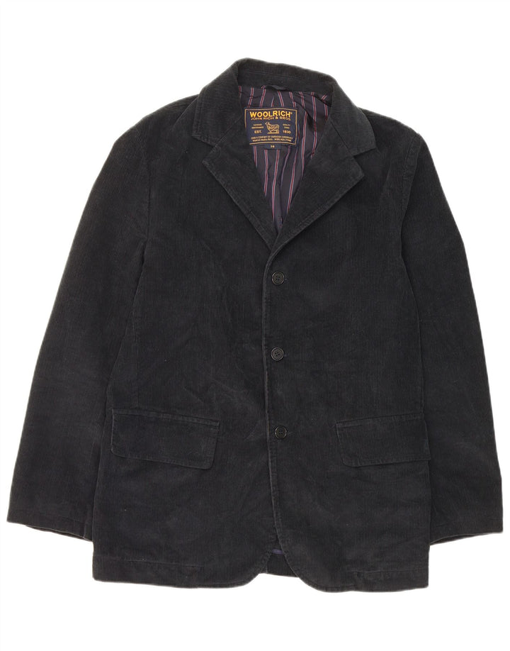 Woolrich Herren-Blazer aus Cord mit 3 Knöpfen, Gr. 36, Größe S, Marineblau, Baumwolle