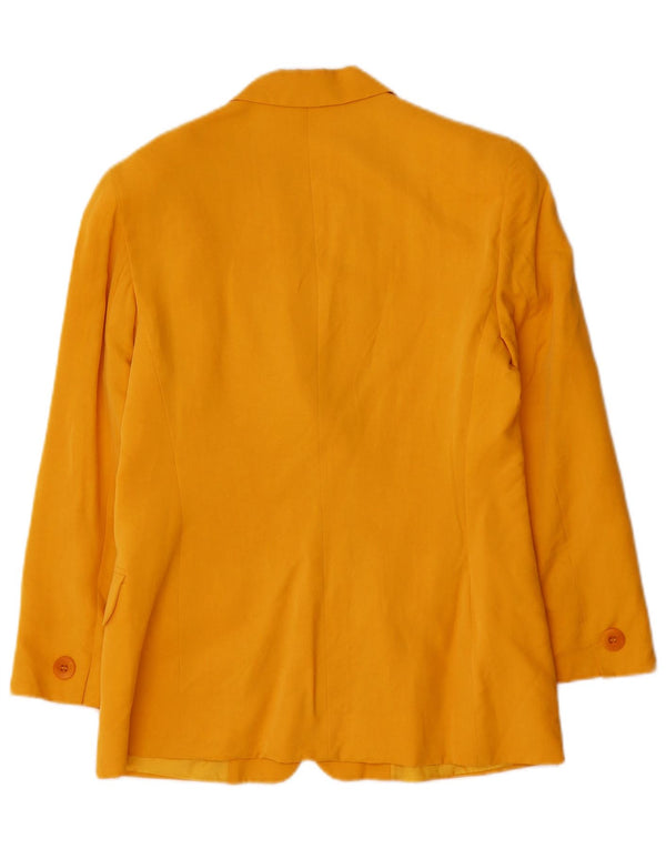 Marella Damen-Blazerjacke mit 3 Knöpfen, Gr. 10, klein, gelbe Viskose
