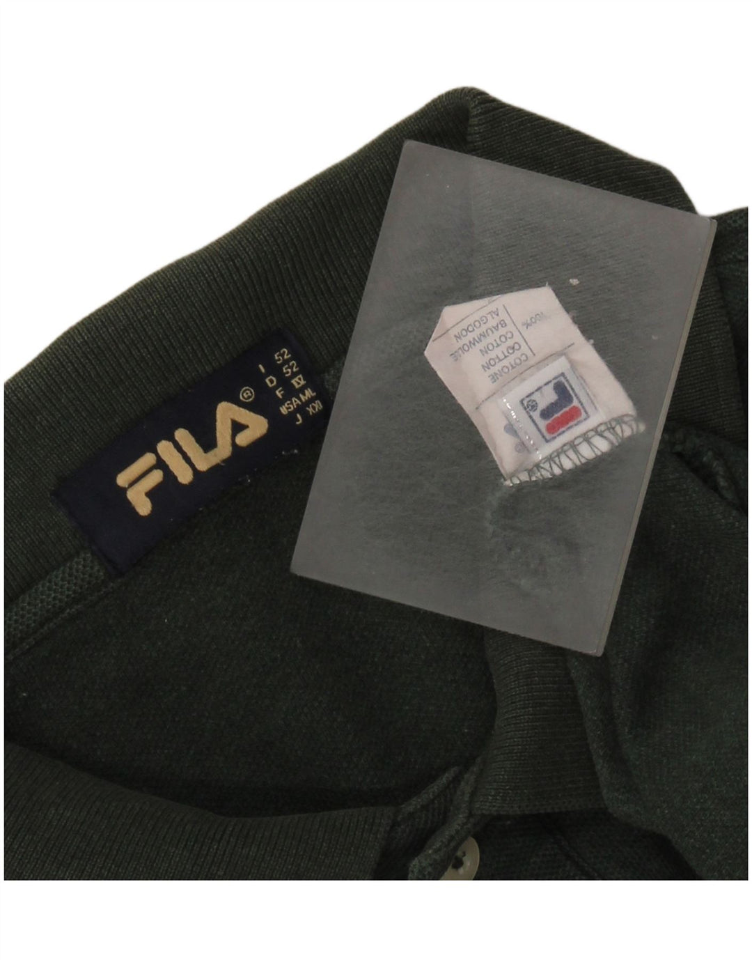 FILA Herren Poloshirt IT 52 Große grüne Baumwolle