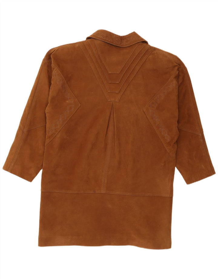 HEITORN Damen Wildledermantel EU 46 XL Braunes Leder