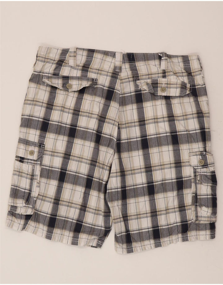 Lee Herren Cargoshorts W40 XL weiß karierte Baumwolle
