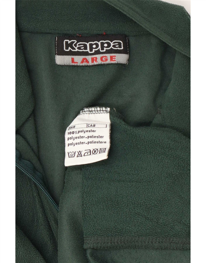 Kappa Herren Fleecejacke UK 40 Large Grün Polyester