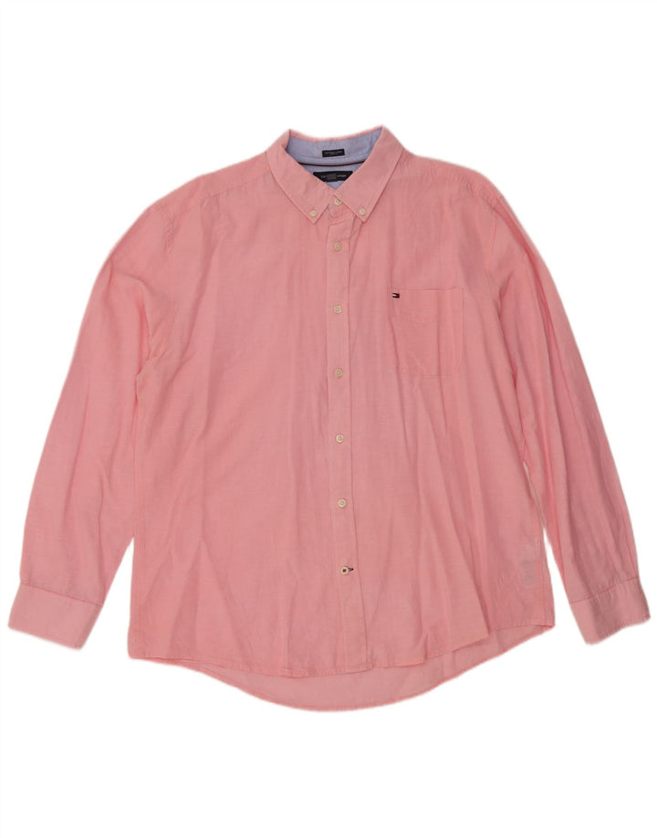 TOMMY HILFIGER Herrenhemd XL Rosa Baumwolle