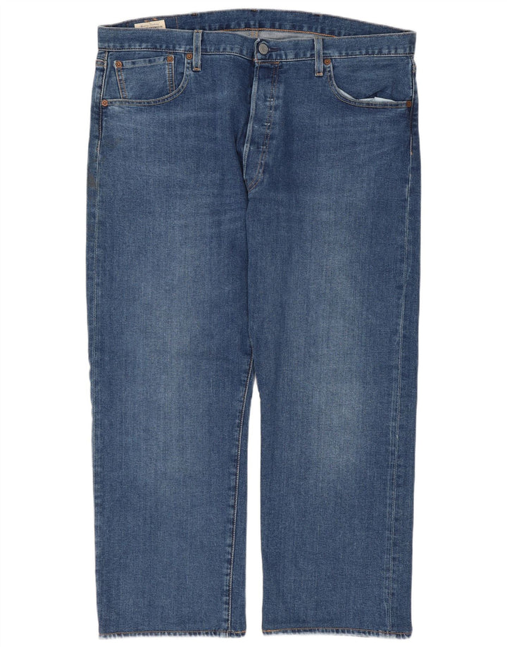 Levi's Herren 501 verkürzte gerade Jeans W38 L25 blaue Baumwolle
