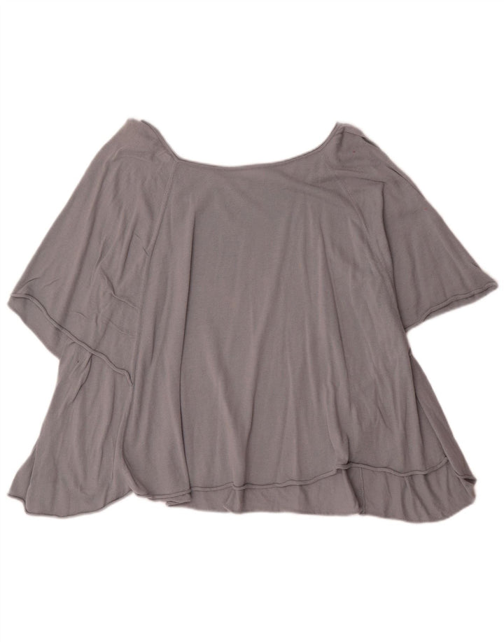 Zara Damen-Oversize-Blusenoberteil, UK-Größe 10, Größe S, graue Baumwolle
