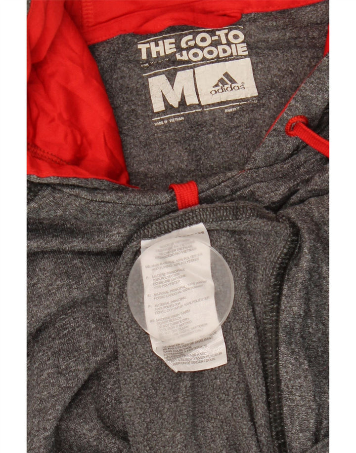 ADIDAS Herren Climawarm Kapuzenpullover Mittelgrau meliertes Polyester