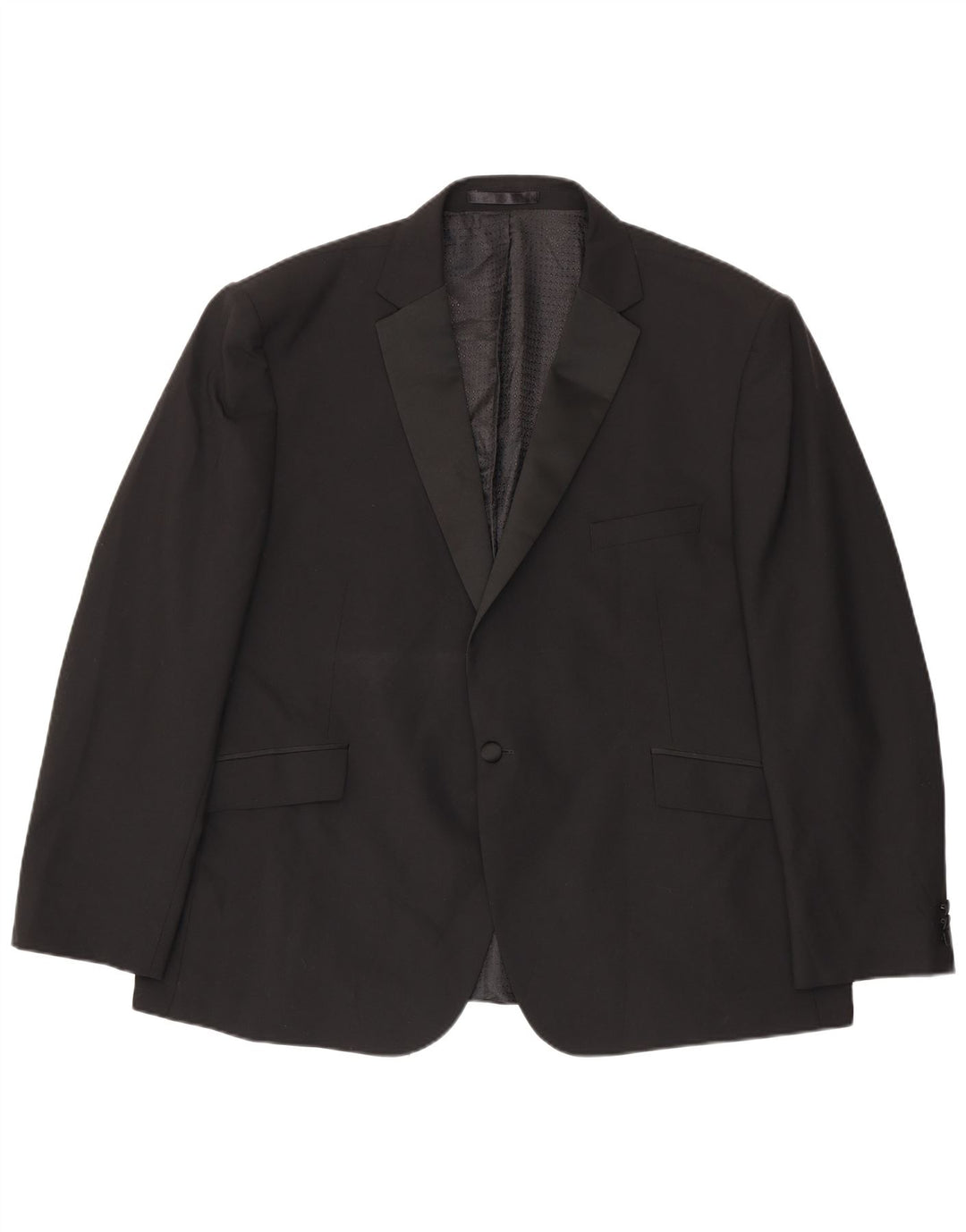 Pierre Cardin Herren-Blazer mit 1 Knopf, UK 52 6XL, schwarzes Polyester