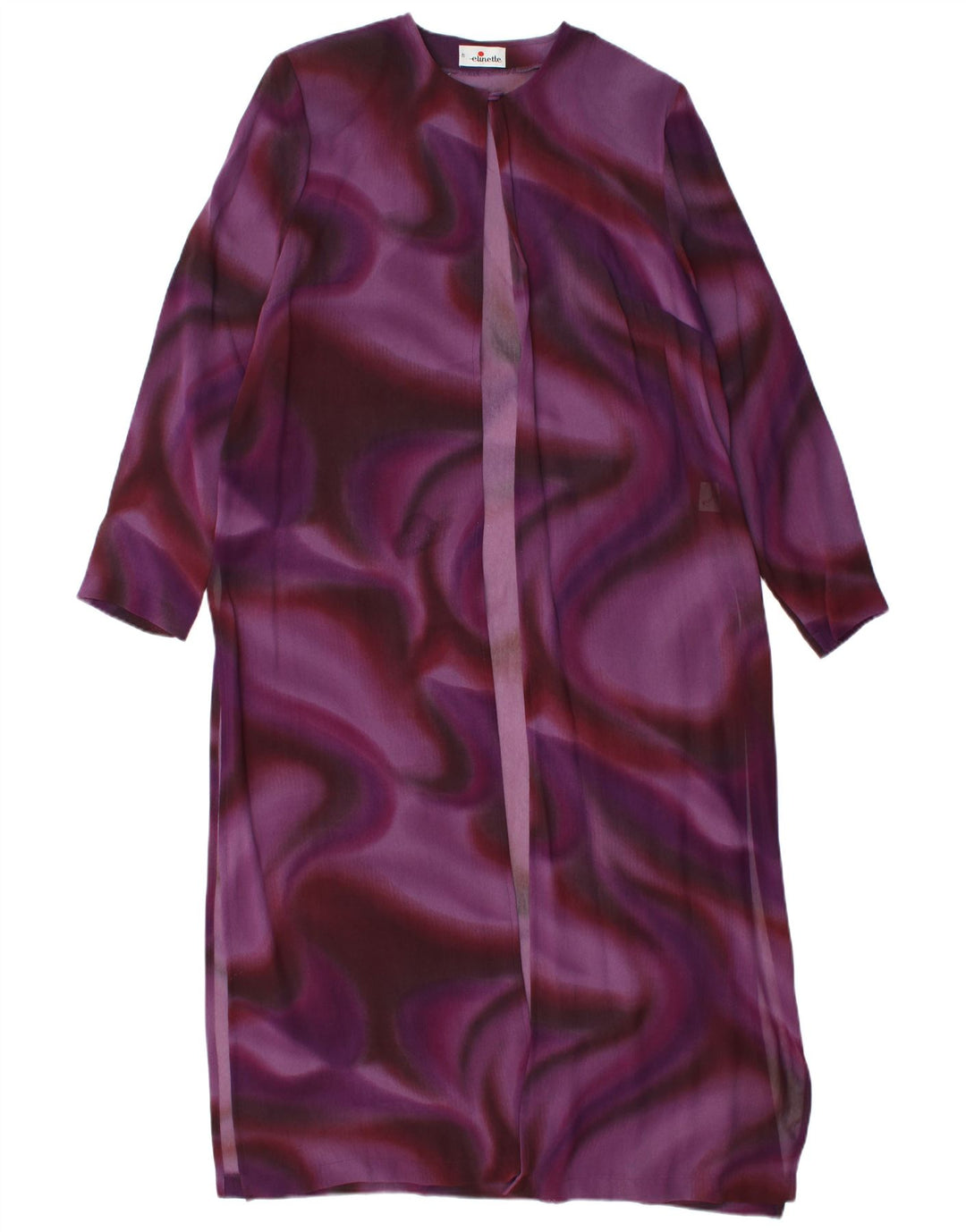 Durchsichtiges Cardigan-Oberteil für Damen von Elinette, EU 40, Mittelviolett, Batikfärbung