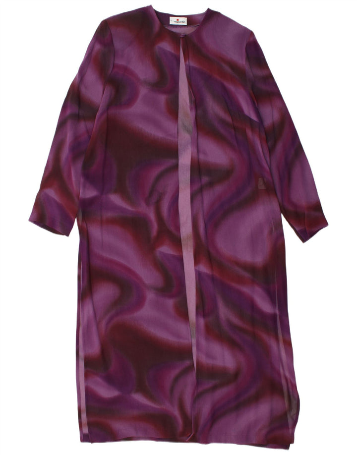 Durchsichtiges Cardigan-Oberteil für Damen von Elinette, EU 40, Mittelviolett, Batikfärbung