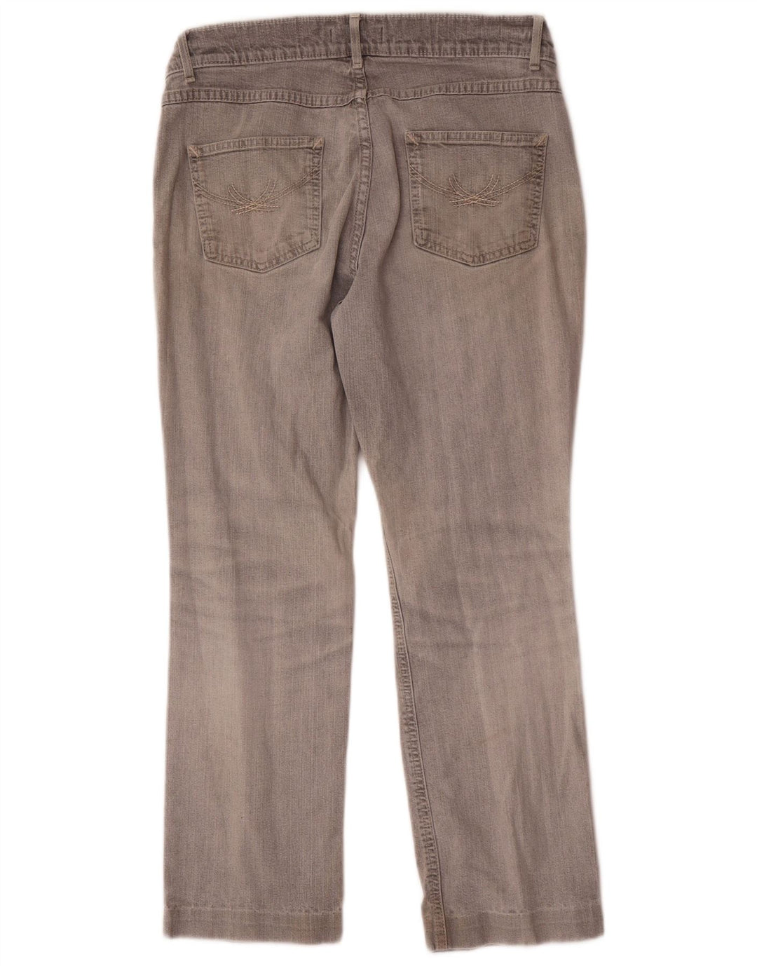 Marks & Spencer Damen Straight Jeans UK 12 Medium W30 L26 Grau Baumwolle