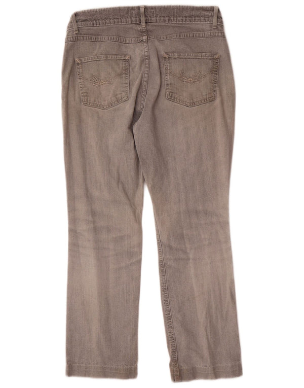 Marks & Spencer Damen Straight Jeans UK 12 Medium W30 L26 Grau Baumwolle