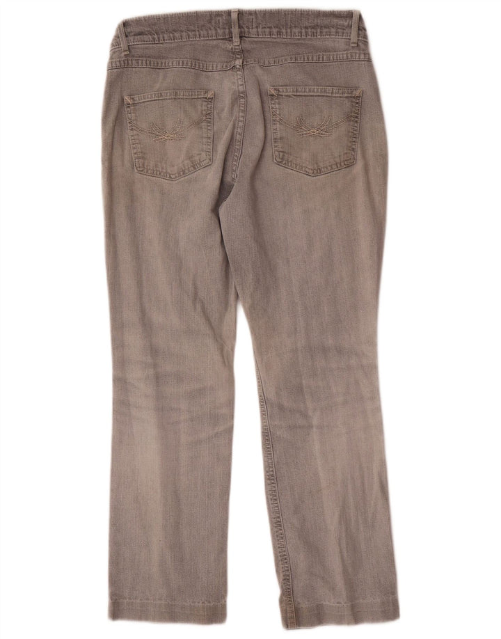 Marks & Spencer Damen Straight Jeans UK 12 Medium W30 L26 Grau Baumwolle