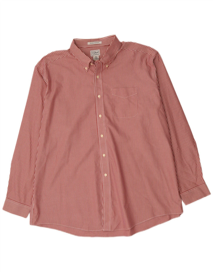L.L.Bean Herrenhemd 2XL rot gestreift aus Baumwolle