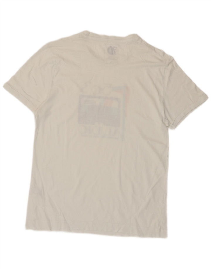 Dack's Herren-T-Shirt mit Grafik, Größe L, aus weißer Baumwolle