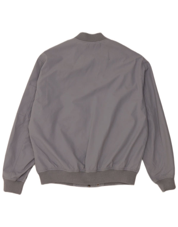 Zara Herren Bomberjacke UK 38 Mittelgraues Polyester