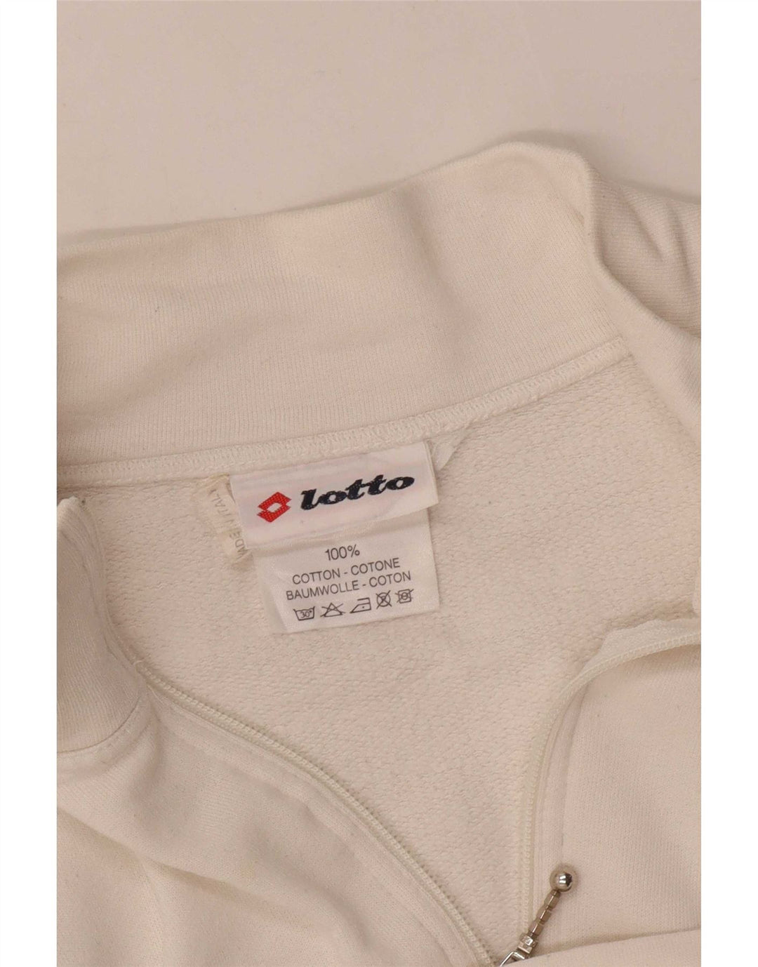 Lotto Herren-Trainingsanzug-Oberteil, Jacke, XL, weiße, geometrische Baumwolle