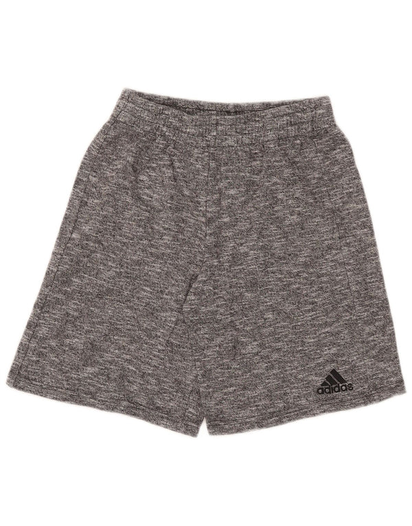 Adidas Damen Sportshorts UK 14/16 Große grau melierte Baumwolle