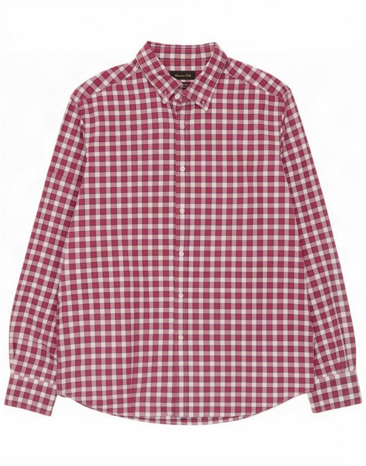 Massimo Dutti Herrenhemd 2XL Pink Gingham