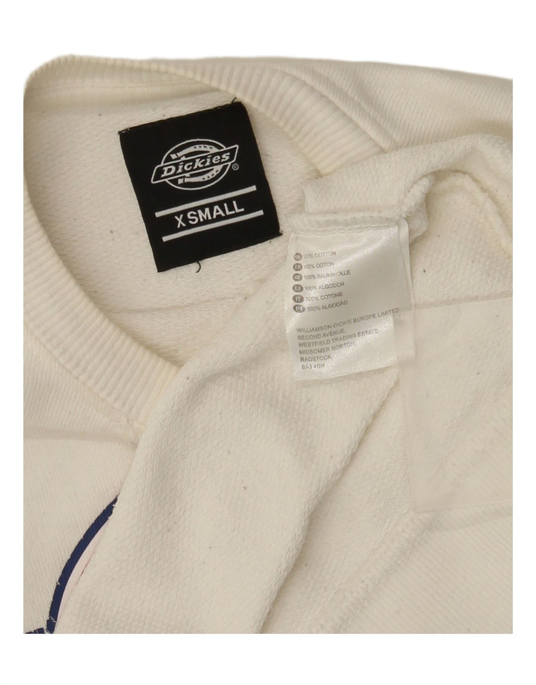 Dickies Herren-Sweatshirt mit Grafik, XS, weiße Baumwolle