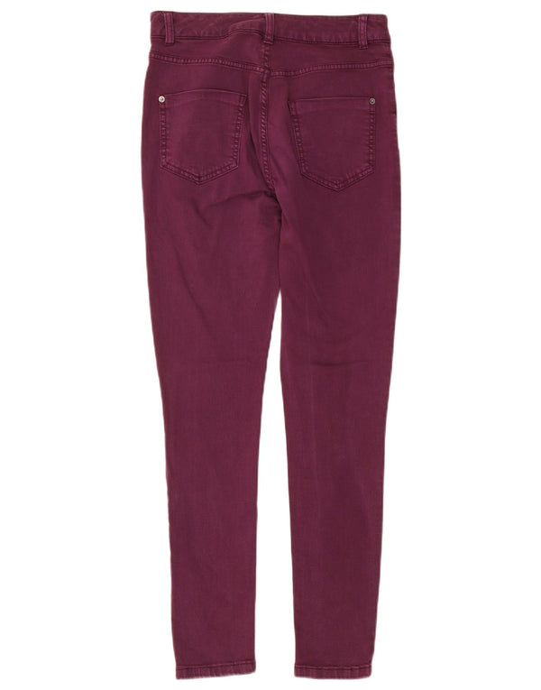 Marks & Spencer Damen Skinny Jeans UK 10 Small W28 L28 Kastanienbraun Baumwolle