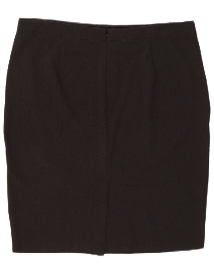Marks & Spencer Damen Bleistiftrock UK 16 Large W34 Grau Polyester