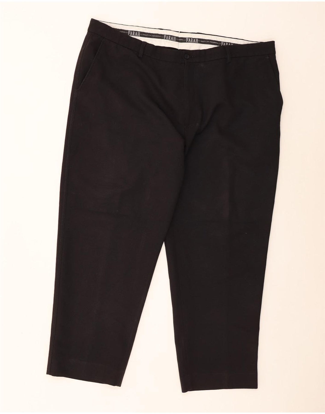 Farah Gerade Chinohose für Herren, W44, L29, Schwarz, Polyester