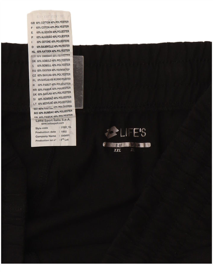 Lotto Herren Sportshorts 2XL Schwarz Baumwolle