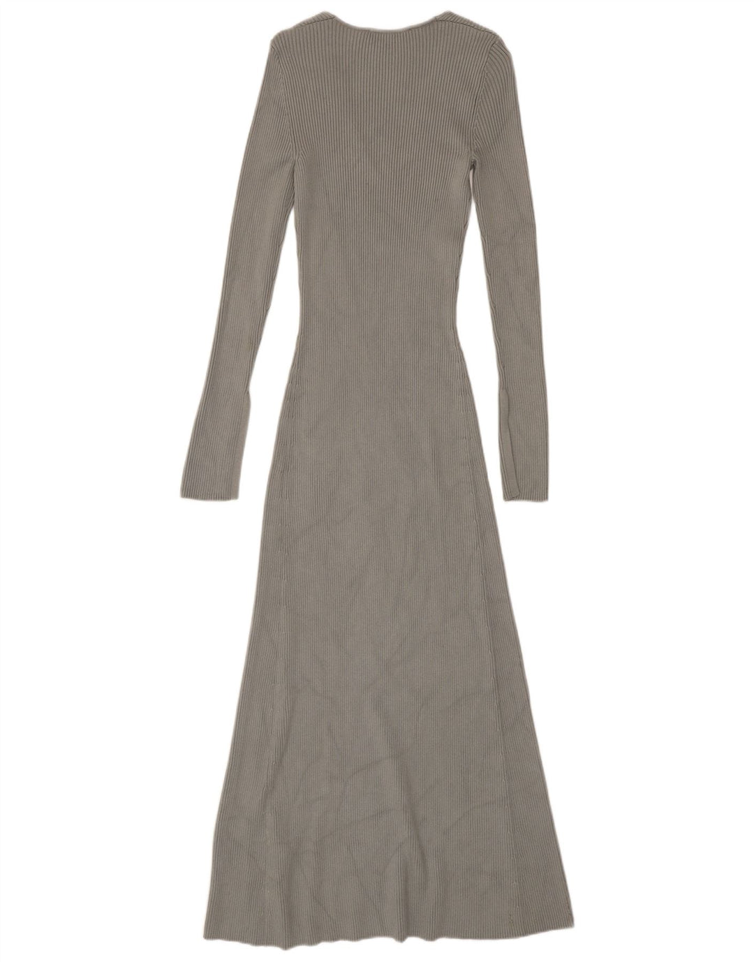 Zara Maxi-Pulloverkleid für Damen, Gr. 8, Größe S, graue Viskose