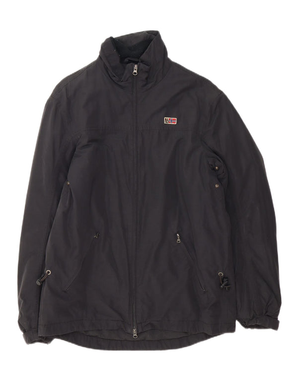 Napapijri Herren-Windbreaker-Jacke, UK 40, Größe L, Schwarz, Baumwolle