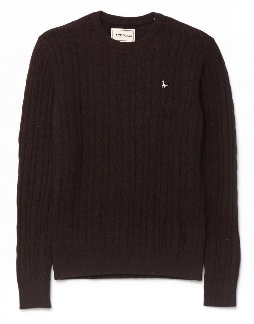 Jack Wills Herren-Pullover mit U-Boot-Ausschnitt, Mittelschwarzes Nylon